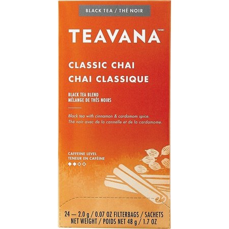 Teavana Black Tea, Classic Chai, 48 g, 24/BX, Multi PK SBK12434018